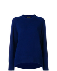 Женский темно-синий свитер с круглым вырезом от Theory