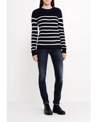 Женский темно-синий свитер с круглым вырезом от Tom Farr