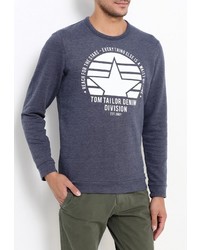 Мужской темно-синий свитер с круглым вырезом от Tom Tailor Denim