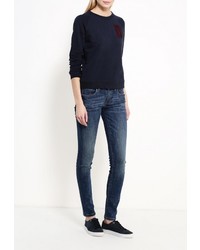 Женский темно-синий свитер с круглым вырезом от Tom Tailor Denim