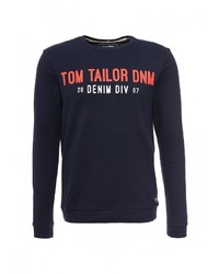 Мужской темно-синий свитер с круглым вырезом от Tom Tailor Denim