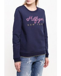 Женский темно-синий свитер с круглым вырезом от Tommy Hilfiger