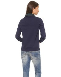 Женский темно-синий свитер с круглым вырезом от Clu