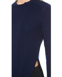 Женский темно-синий свитер с круглым вырезом от A.L.C.