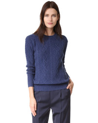Женский темно-синий свитер с круглым вырезом от TSE