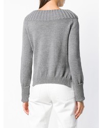 Женский темно-синий свитер с круглым вырезом от Zanone