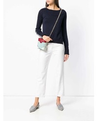 Женский темно-синий свитер с круглым вырезом от Zanone