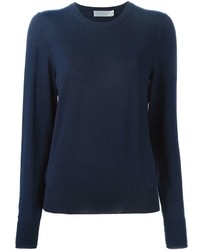 Женский темно-синий свитер с круглым вырезом от Victoria Beckham