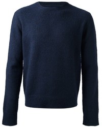 Мужской темно-синий свитер с круглым вырезом от Vintage 55