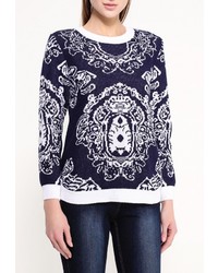 Женский темно-синий свитер с круглым вырезом от Vis-a-Vis