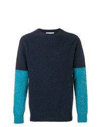 Мужской темно-синий свитер с круглым вырезом от YMC
