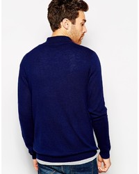 Темно-синий свитер с отложным воротником от Asos