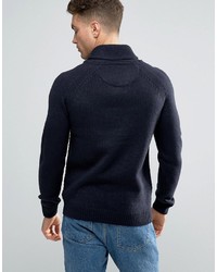 Темно-синий свитер с отложным воротником