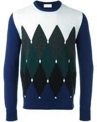 Мужской темно-синий свитер с принтом от Ballantyne