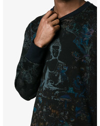 Мужской темно-синий свитер с принтом от Etro