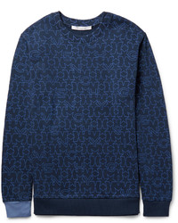 Мужской темно-синий свитер с принтом от Givenchy