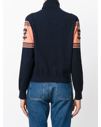 Женский темно-синий свитер с принтом от Paul Smith