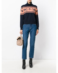 Женский темно-синий свитер с принтом от Paul Smith