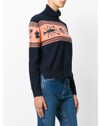 Женский темно-синий свитер с принтом от Paul Smith