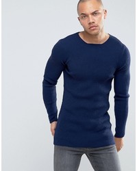 Мужской темно-синий свитер от Asos