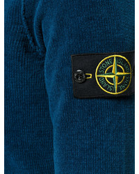 Мужской темно-синий свитер от Stone Island