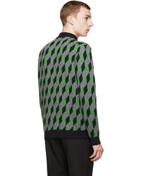 Мужской темно-синий свитер от Christopher Kane