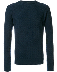 Мужской темно-синий свитер от Roberto Collina
