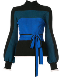 Женский темно-синий свитер от Roksanda