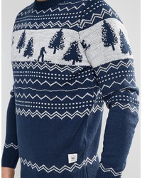 Мужской темно-синий свитер от Bellfield