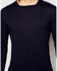 Мужской темно-синий свитер от Asos