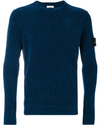 Мужской темно-синий свитер от Stone Island