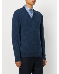 Мужской темно-синий свитер от Etro