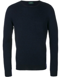 Мужской темно-синий свитер от Zanone