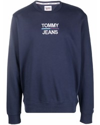 Мужской темно-синий свитшот с вышивкой от Tommy Jeans