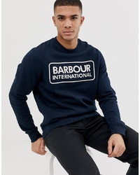 Мужской темно-синий свитшот с принтом от Barbour International