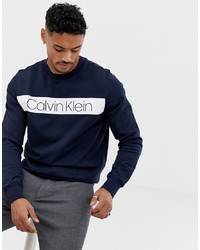 Мужской темно-синий свитшот с принтом от Calvin Klein