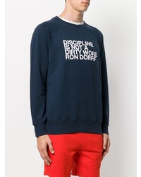 Мужской темно-синий свитшот с принтом от Ron Dorff