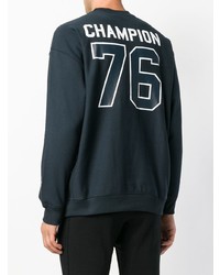 Мужской темно-синий свитшот с принтом от Champion