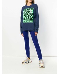 Женский темно-синий свитшот с принтом от Junya Watanabe