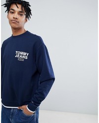 Мужской темно-синий свитшот с принтом от Tommy Jeans