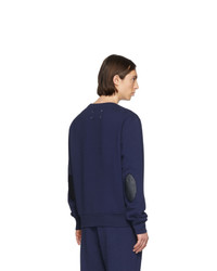 Мужской темно-синий свитшот от Maison Margiela