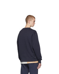 Мужской темно-синий свитшот от Acne Studios