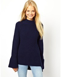 Темно-синий свободный свитер от Asos