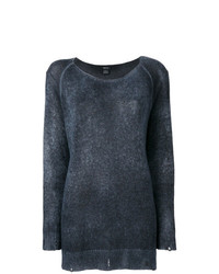 Темно-синий свободный свитер от Avant Toi