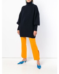 Темно-синий свободный свитер от Dondup