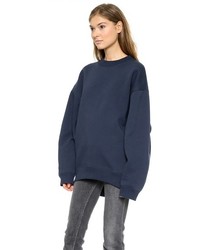 Темно-синий свободный свитер от Acne Studios