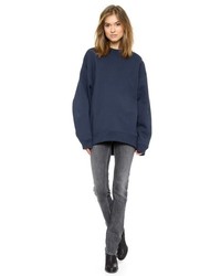 Темно-синий свободный свитер от Acne Studios
