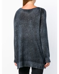 Темно-синий свободный свитер от Avant Toi