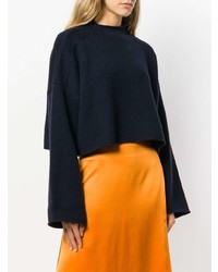 Темно-синий свободный свитер от JW Anderson