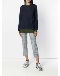 Темно-синий свободный свитер от Marni